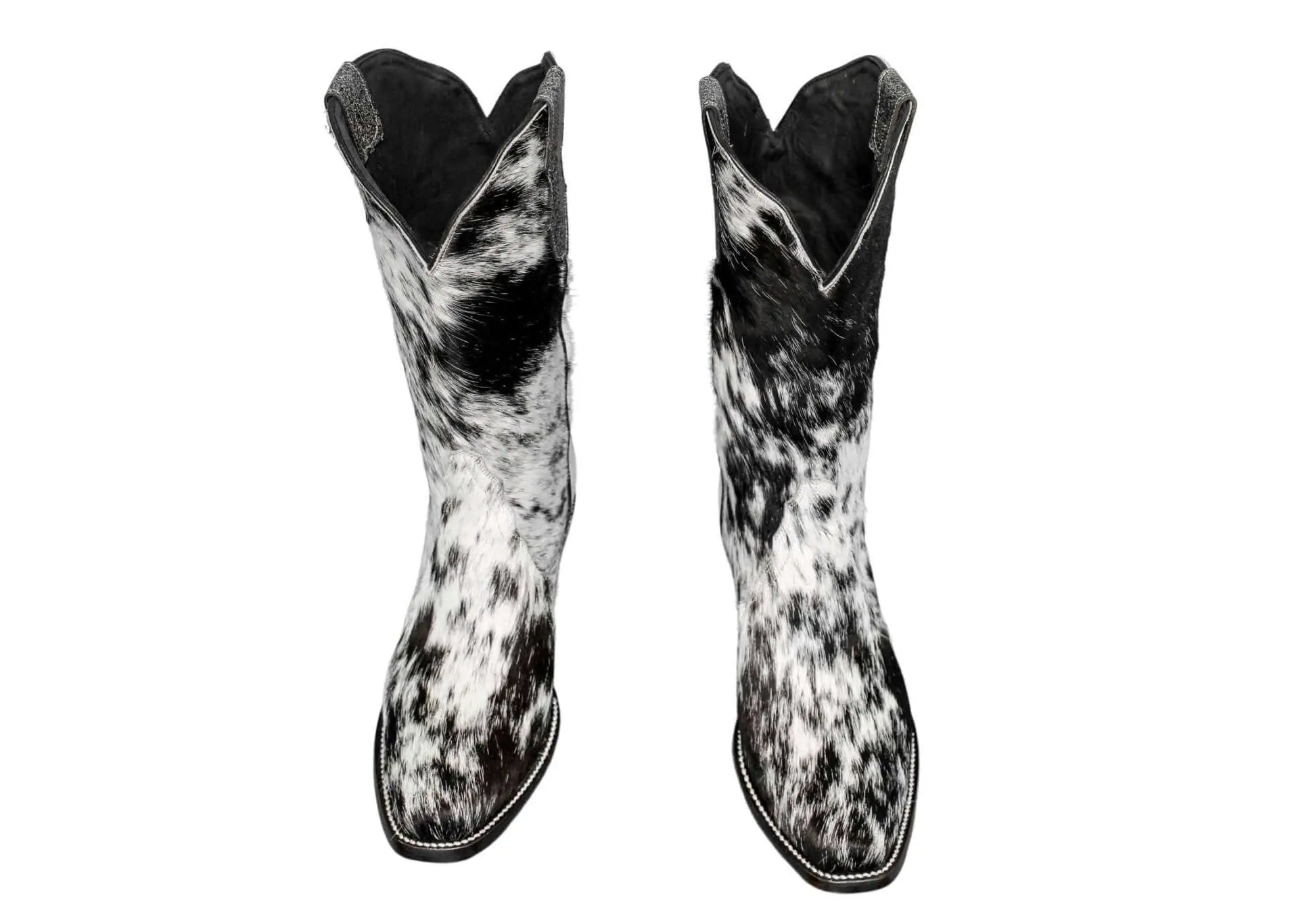 Carmen Tall Cowhide Boots – Hair-on Hide – Size 9 – Handmade Western Boots for Women