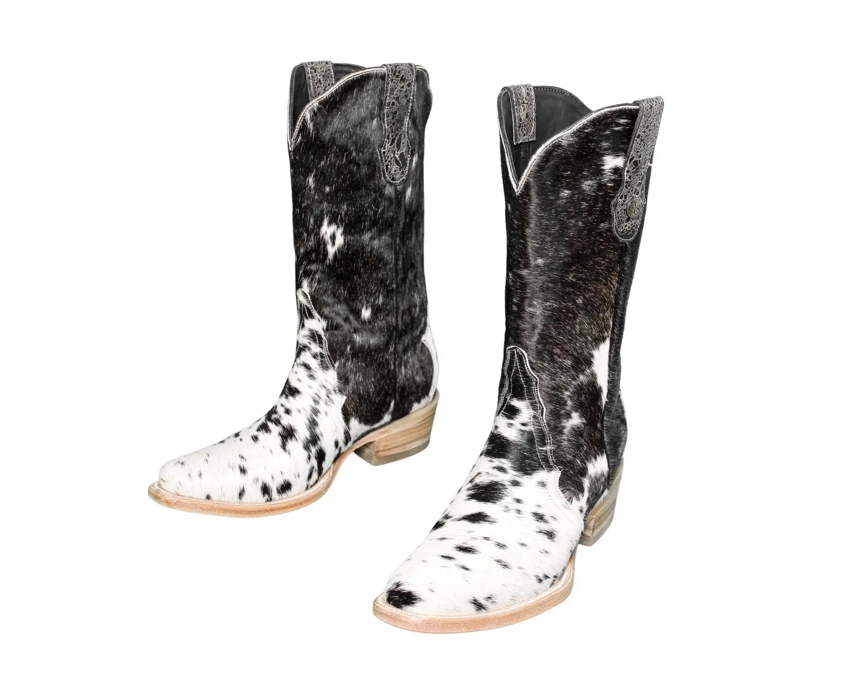 Carmen Tall Cowhide Boots – Hair-on Hide – Size 9 – Handmade Western Boots for Women