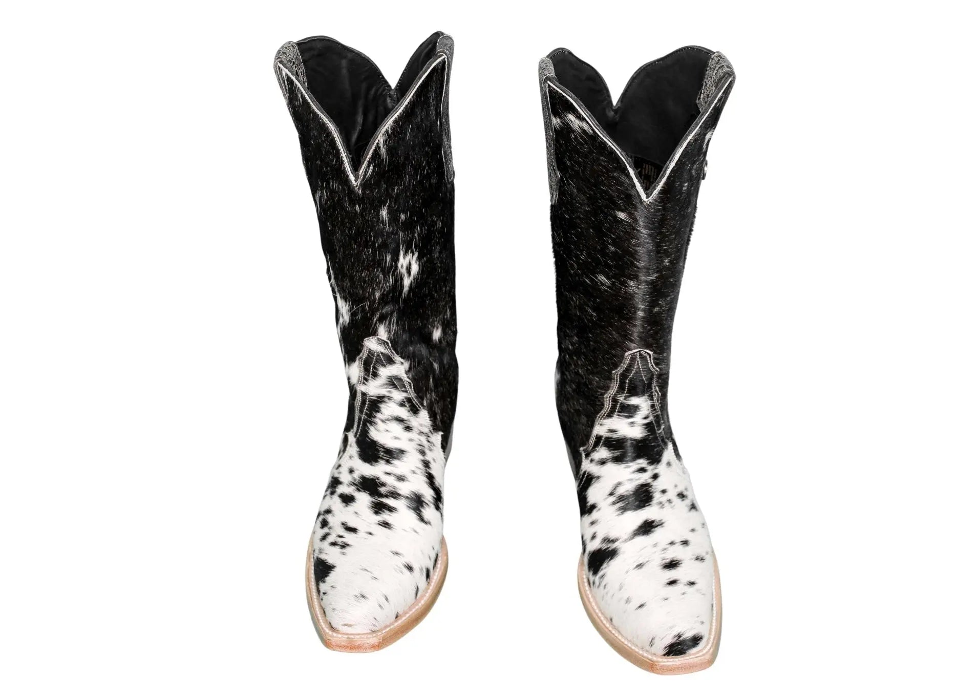 Carmen Tall Cowhide Boots – Hair-on Hide – Size 9 – Handmade Western Boots for Women