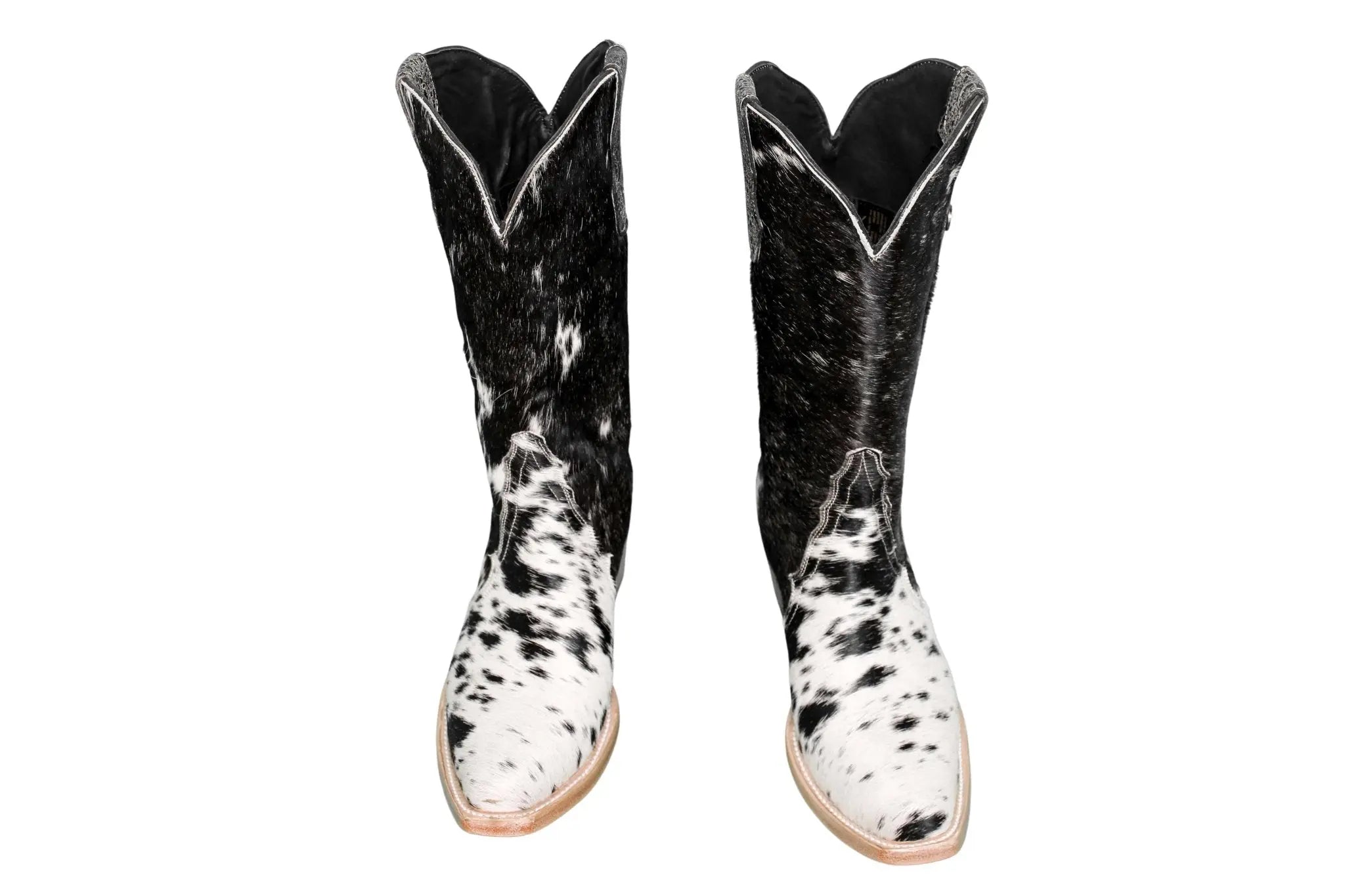 Carmen Tall Cowhide Boots – Hair-on Hide – Size 9 – Handmade Western Boots for Women