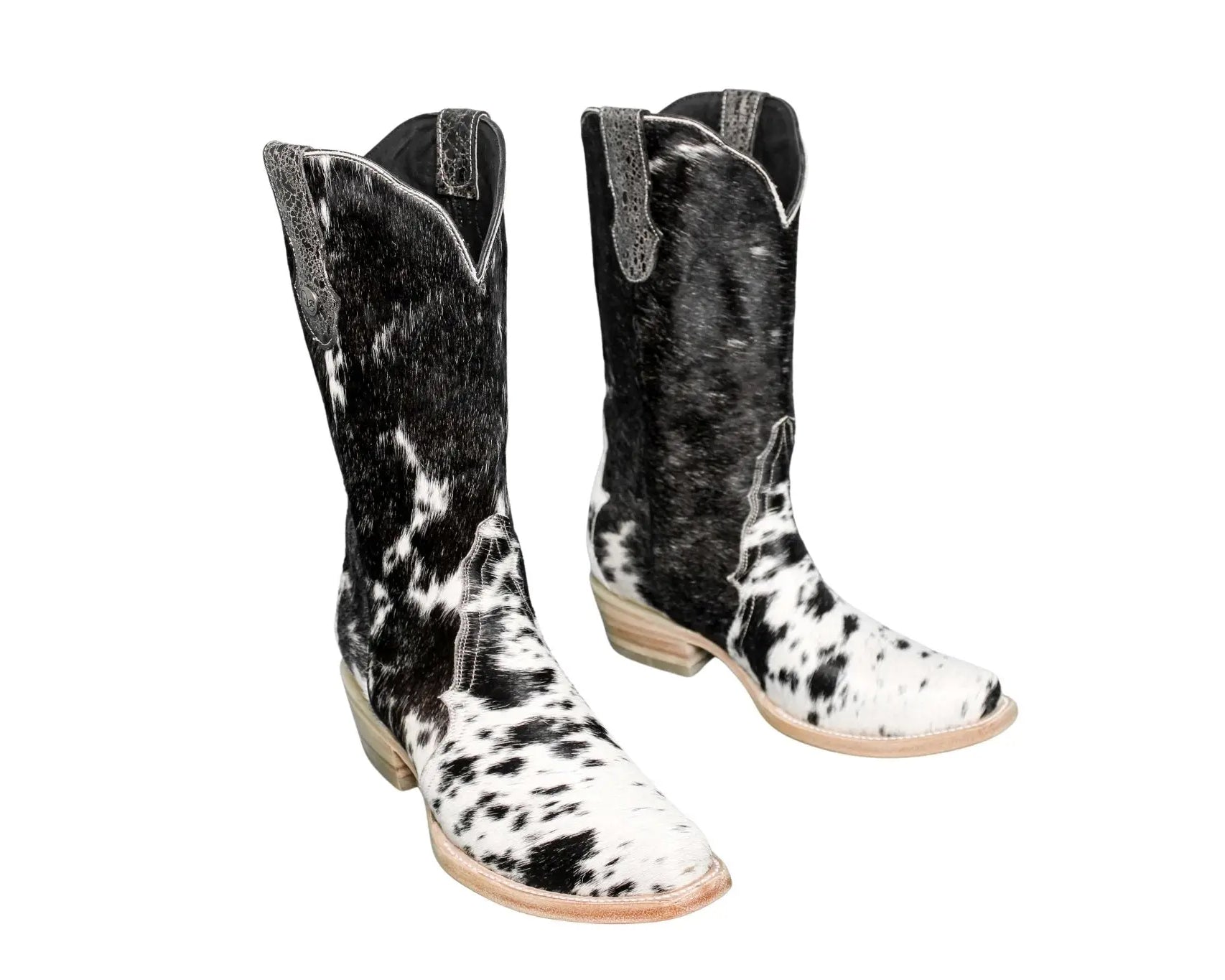 Carmen Tall Cowhide Boots – Hair-on Hide – Size 9 – Handmade Western Boots for Women