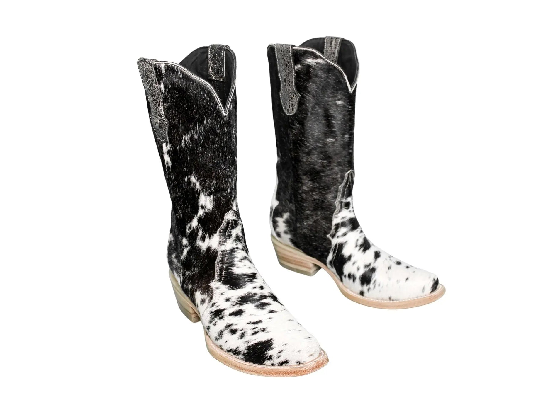 Carmen Tall Cowhide Boots – Hair-on Hide – Size 9 – Handmade Western Boots for Women