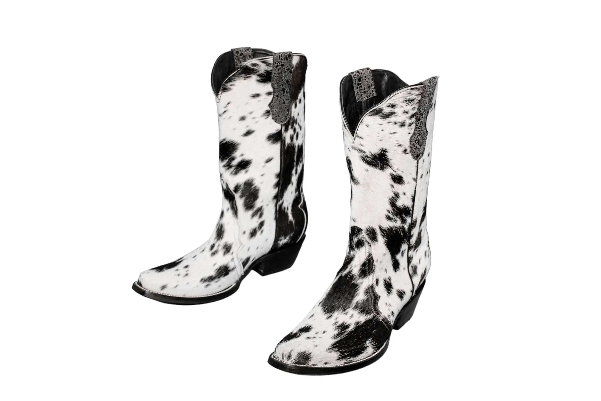 Carmen Tall Cowhide Boots – Hair-on Hide – Size 9.5 – Handmade Western Boots for Women