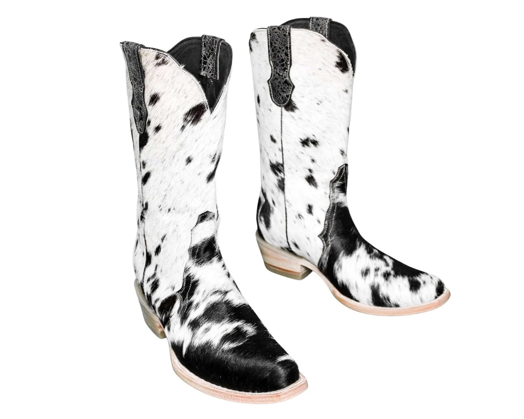 Carmen Tall Cowhide Boots – Hair-on Hide – Size 9.5 – Handmade Western Boots for Women