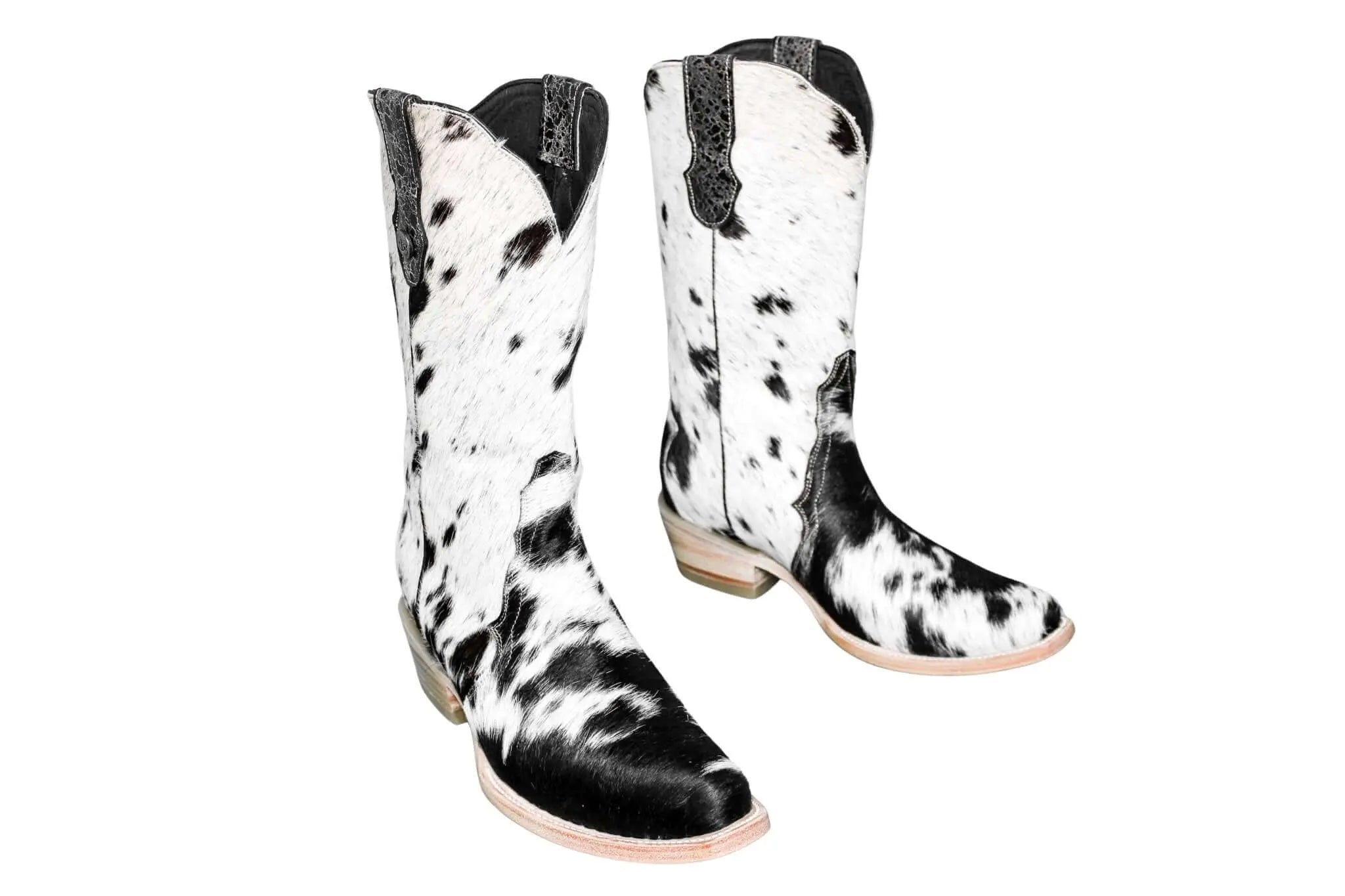 Carmen Tall Cowhide Boots – Hair-on Hide – Size 9.5 – Handmade Western Boots for Women