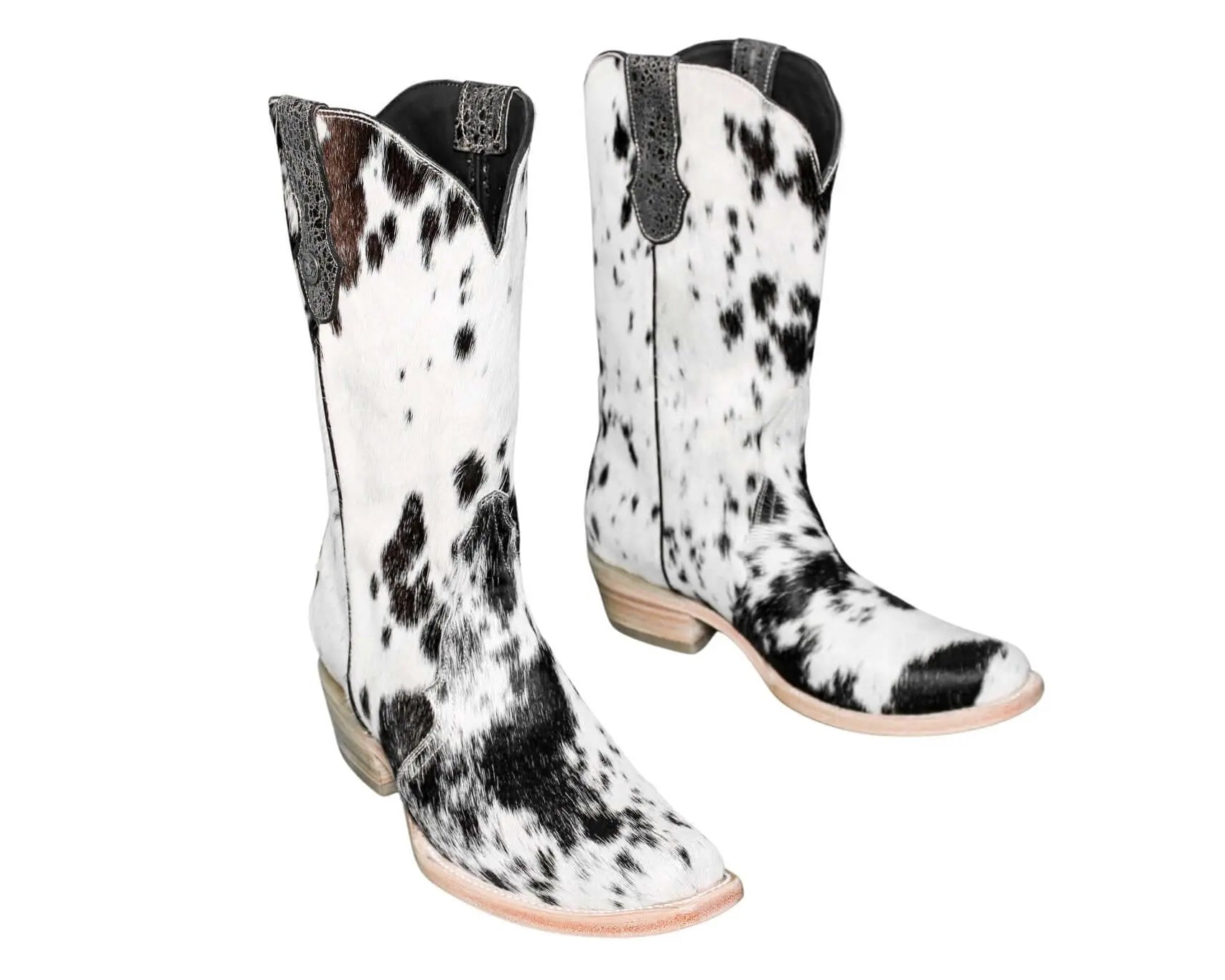 Carmen Tall Cowhide Boots – Hair-on Hide – Size 9.5 – Handmade Western Boots for Women