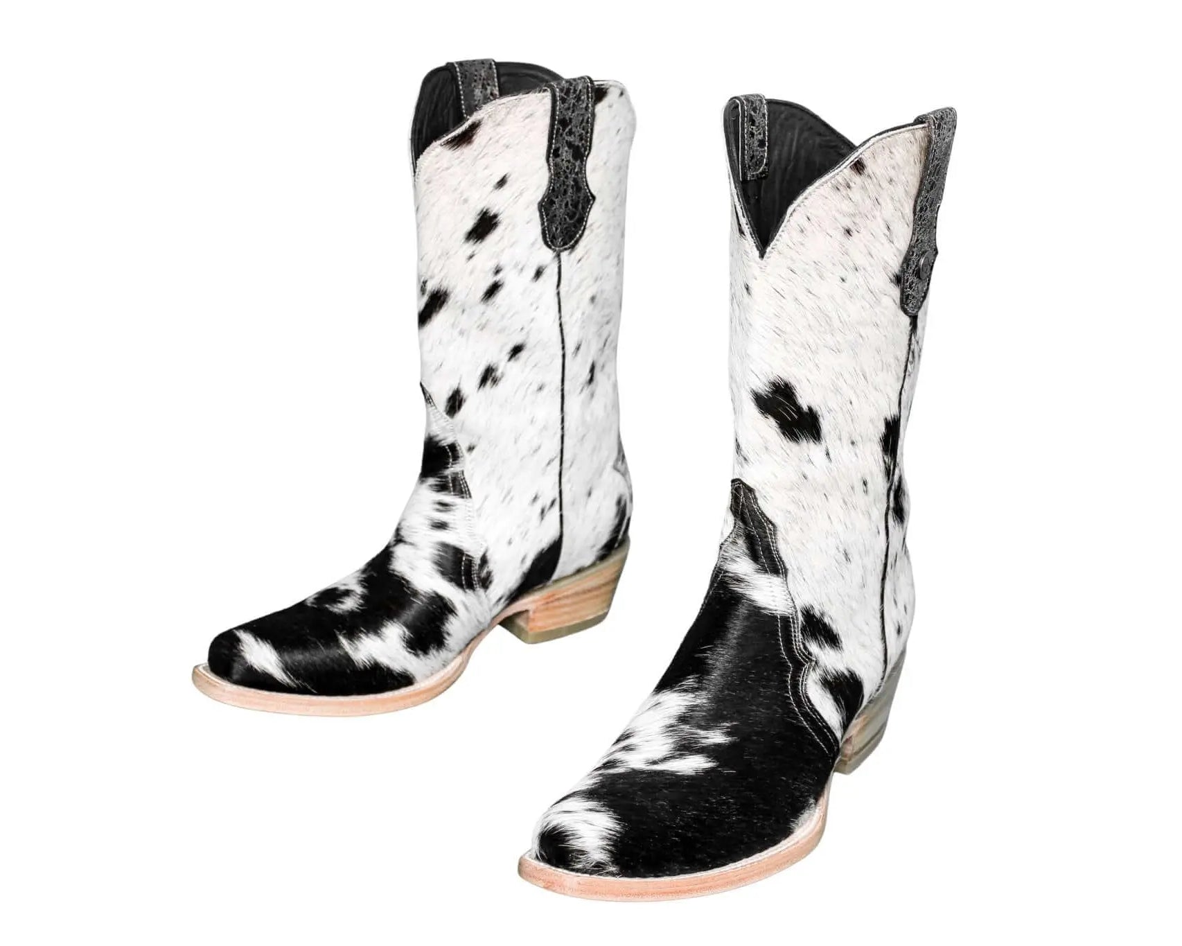 Carmen Tall Cowhide Boots – Hair-on Hide – Size 9.5 – Handmade Western Boots for Women