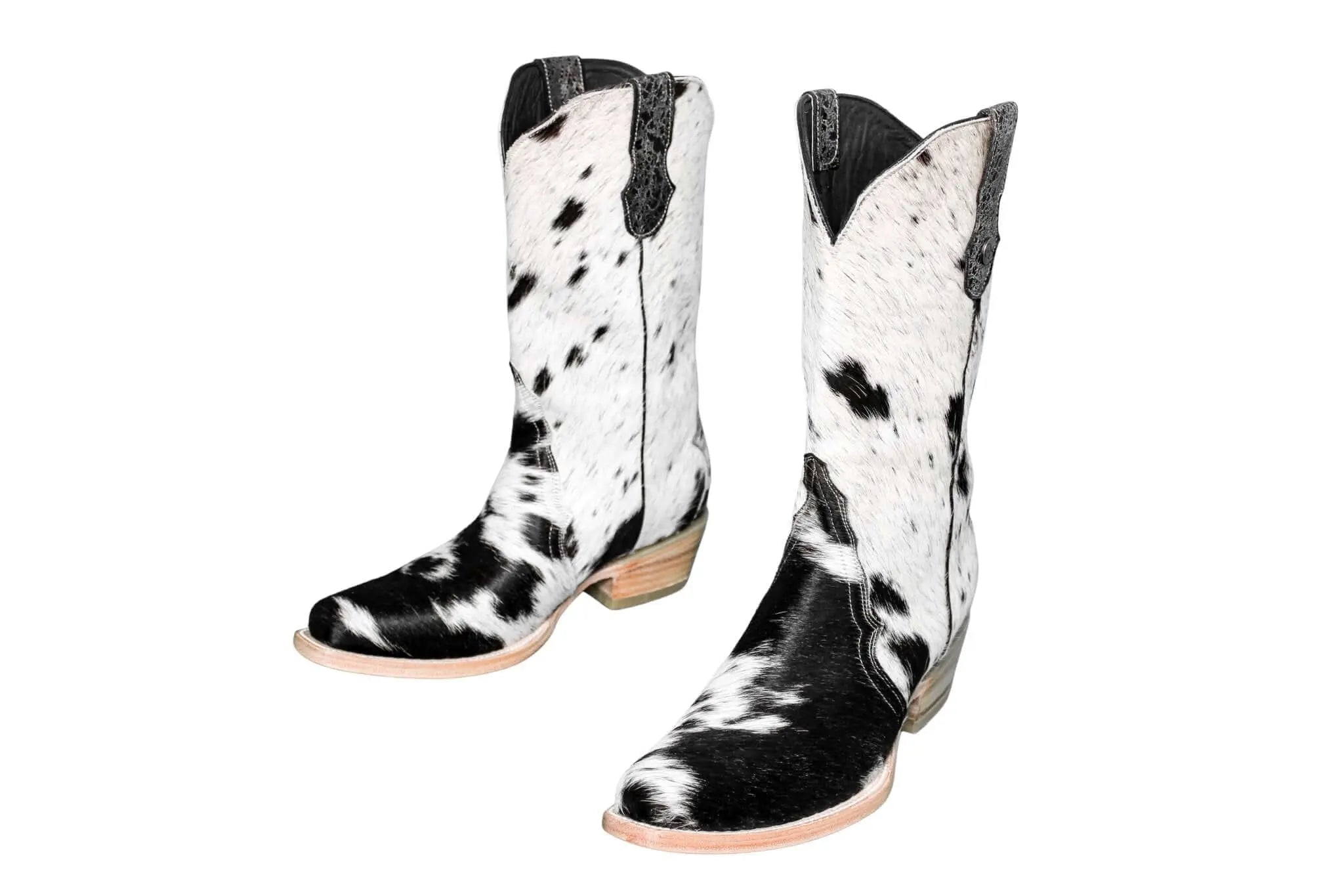 Carmen Tall Cowhide Boots – Hair-on Hide – Size 9.5 – Handmade Western Boots for Women