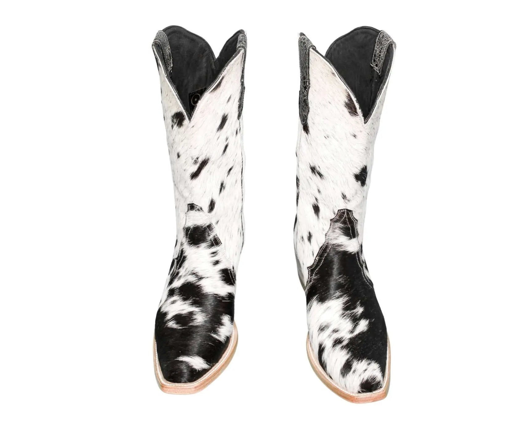 Carmen Tall Cowhide Boots – Hair-on Hide – Size 9.5 – Handmade Western Boots for Women