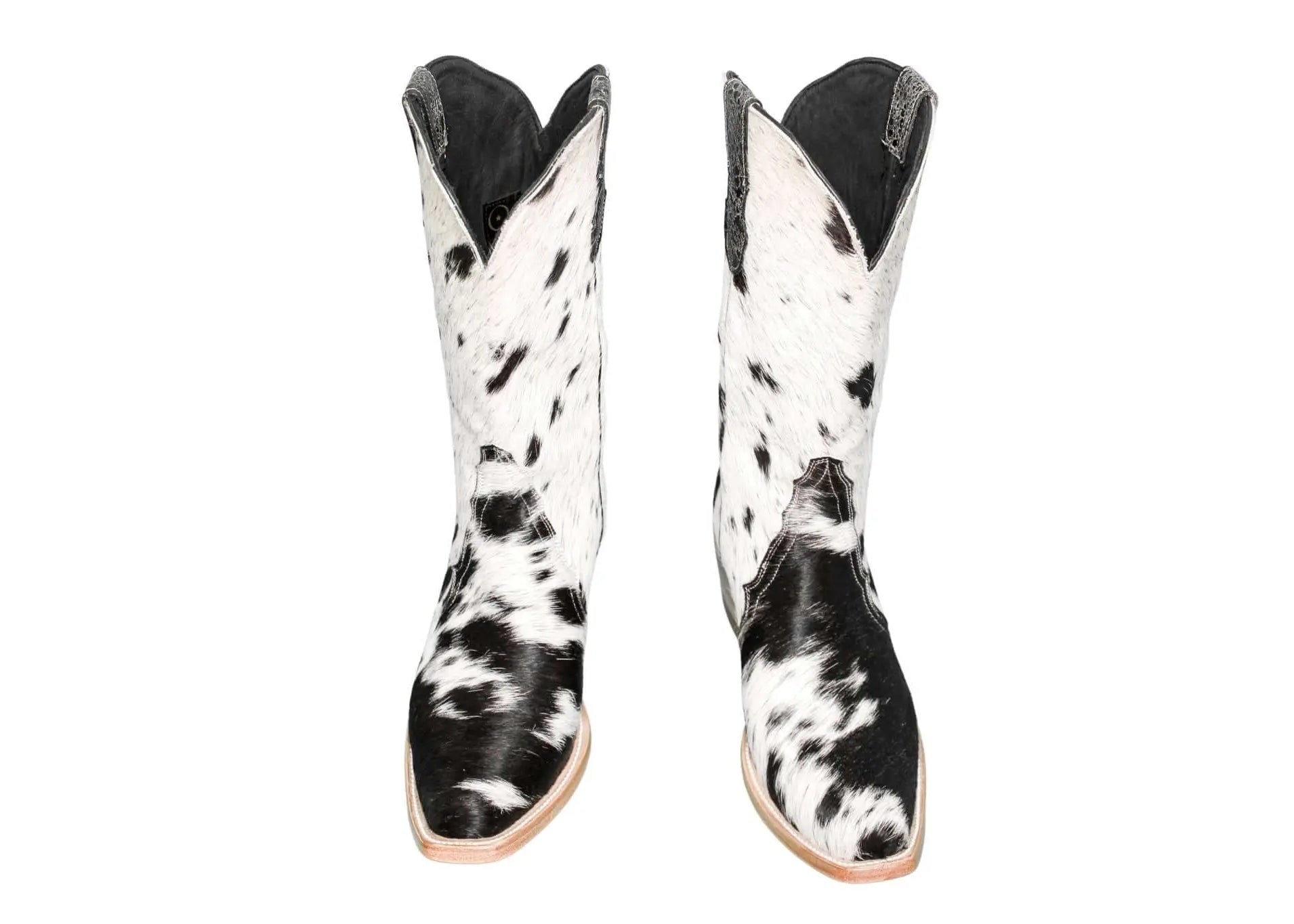 Carmen Tall Cowhide Boots – Hair-on Hide – Size 9.5 – Handmade Western Boots for Women