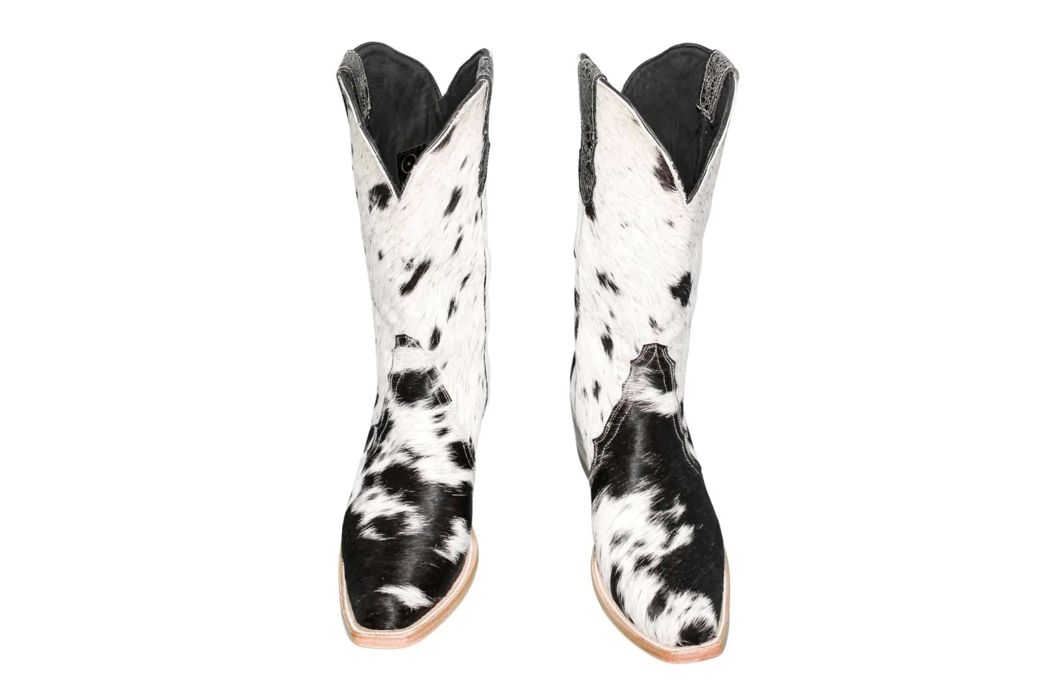 Carmen Tall Cowhide Boots – Hair-on Hide – Size 9.5 – Handmade Western Boots for Women