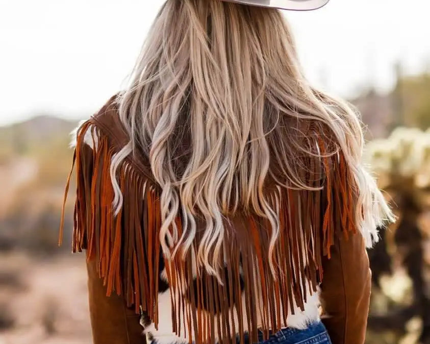 The Charlotte Hair - on hide Fringe Jacket - Stiefeld Boots