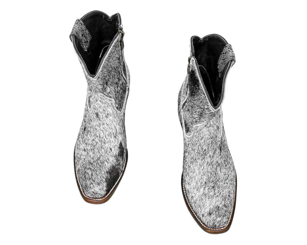 Loretta Cowhide Boots – Size 8 – Western Boots for Women