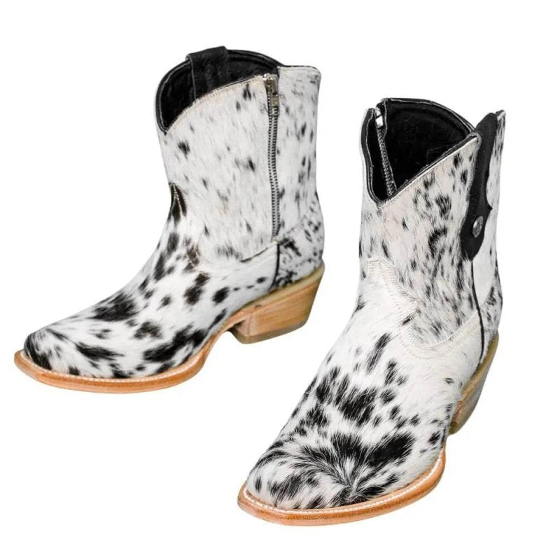 Loretta Cowhide Boots – Size 6 – Western Boots for Women