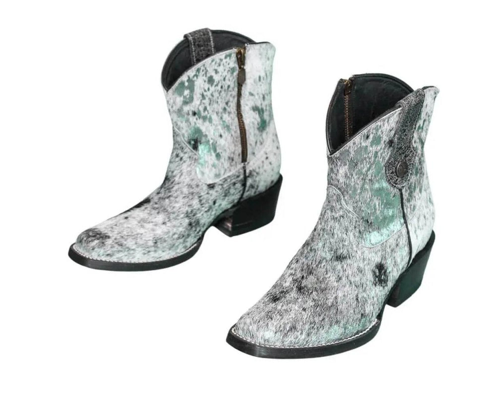 Loretta Cowhide Boots – Turquoise Collection – Western Boots for Women