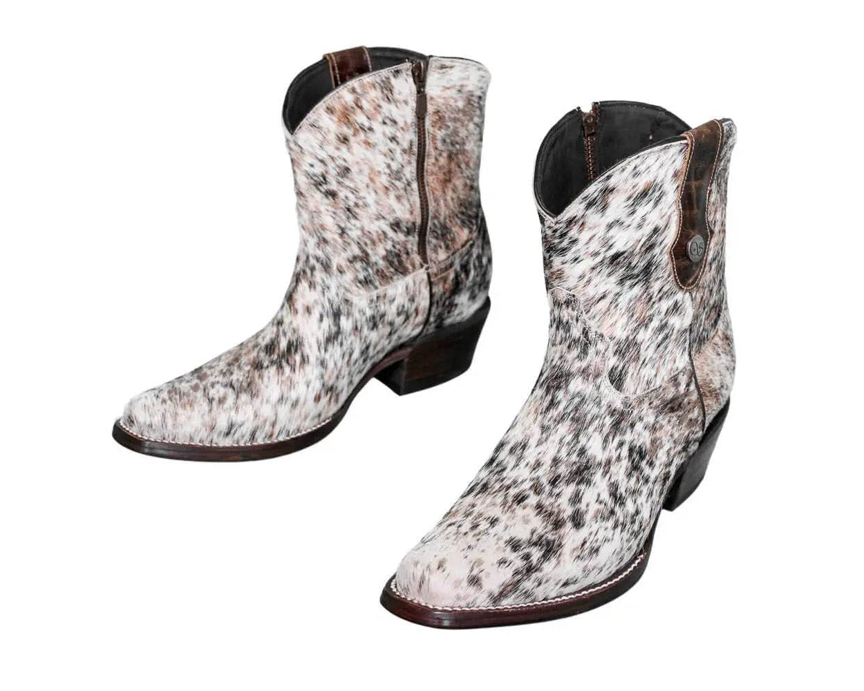 Loretta Cowhide Boots – Rose Gold Collection – Western Boots for Women