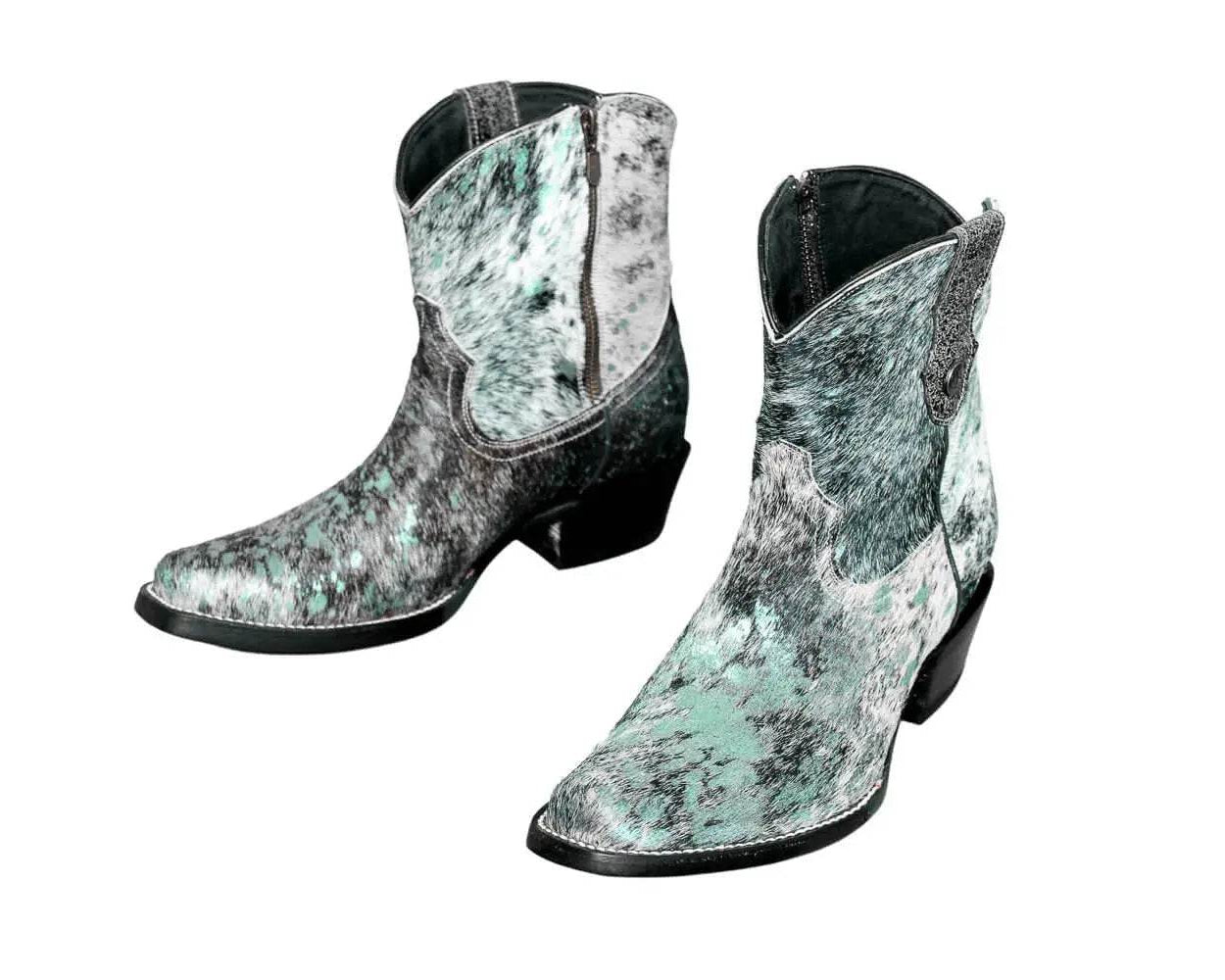 Loretta Cowhide Boots – Turquoise Collection – Western Boots for Women