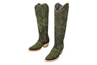 Lorraine Suede Tall Boots – Olive Green – Handmade Western Boots