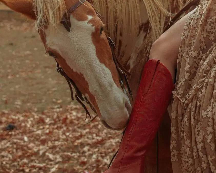 Lorraine Tall Leather Boots – Red Full Grain – Western Handmade Boot