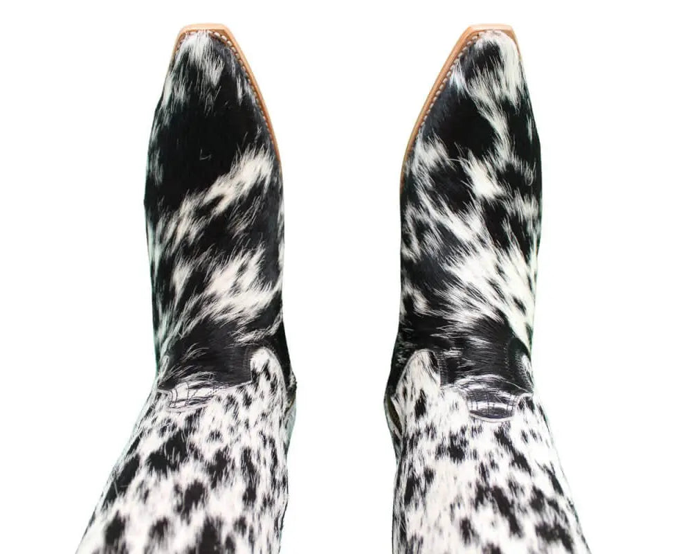 The Lorraine Knee - High Cowhide Boots – Hair - on Hide – Size 9 US - Stiefeld Boots