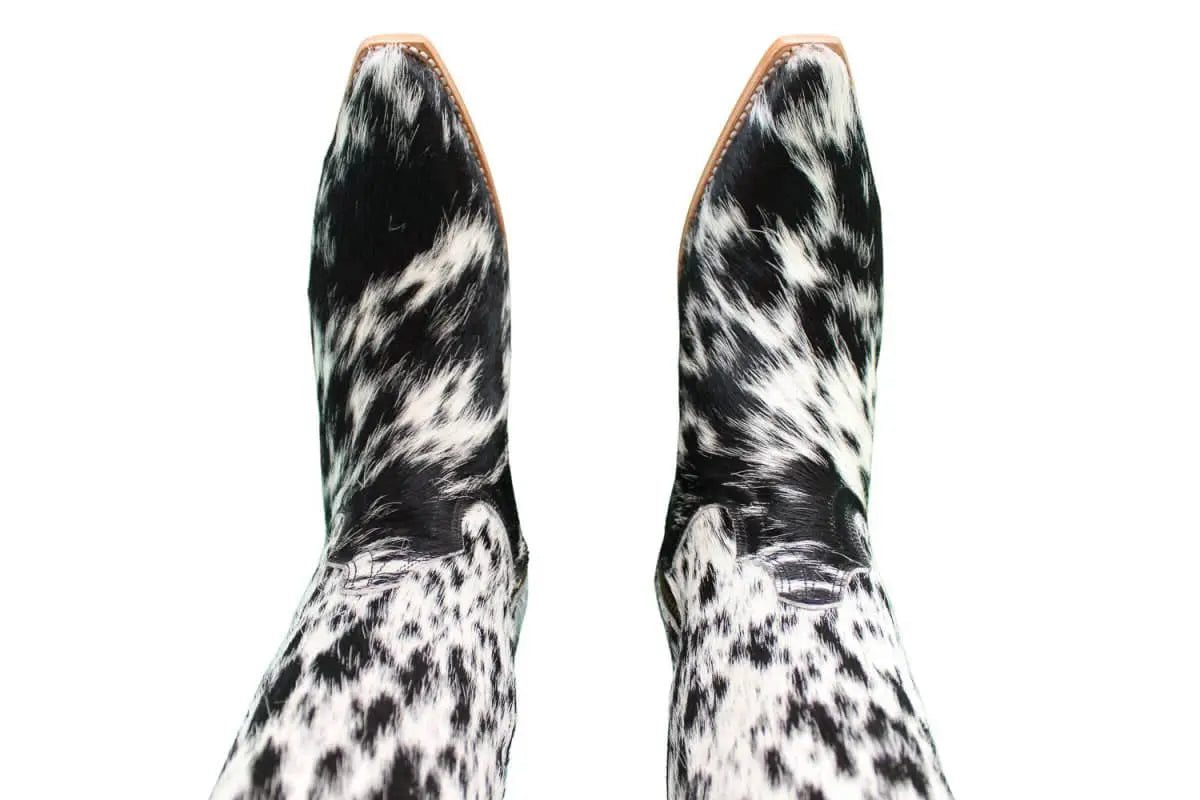 The Lorraine Knee - High Cowhide Boots – Hair - on Hide – Size 9 US - Stiefeld Boots