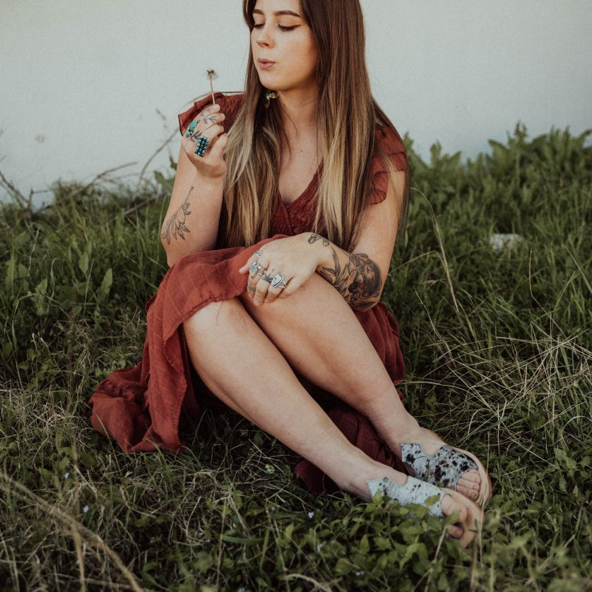 Western cowhide flip flops for women  - Summer and Spring Shoes