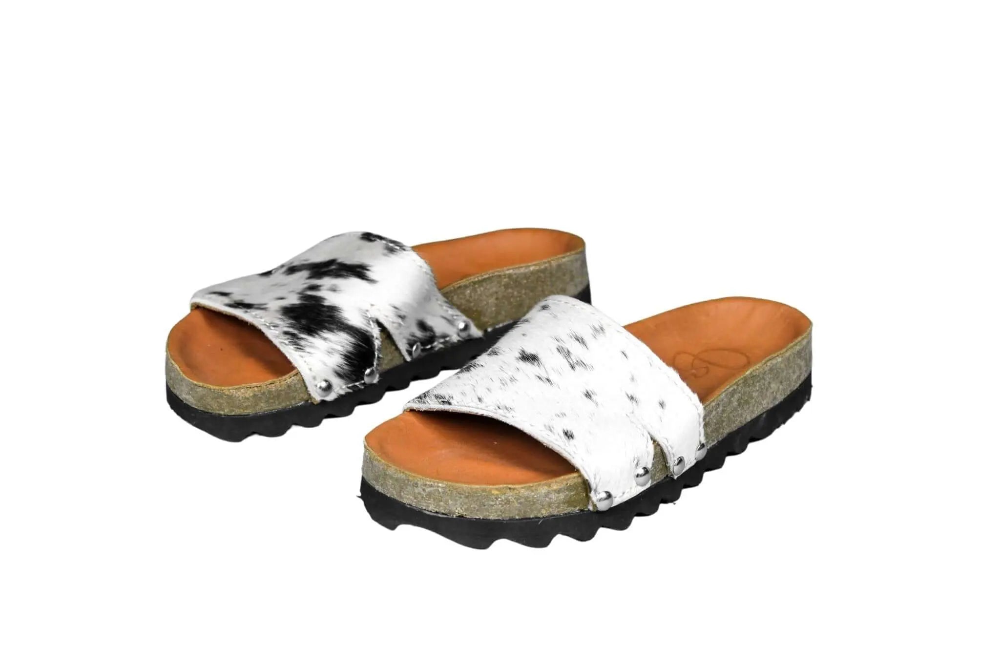 Tara Cowhide Slides Sandals - Size 5 - Women's Western Wear