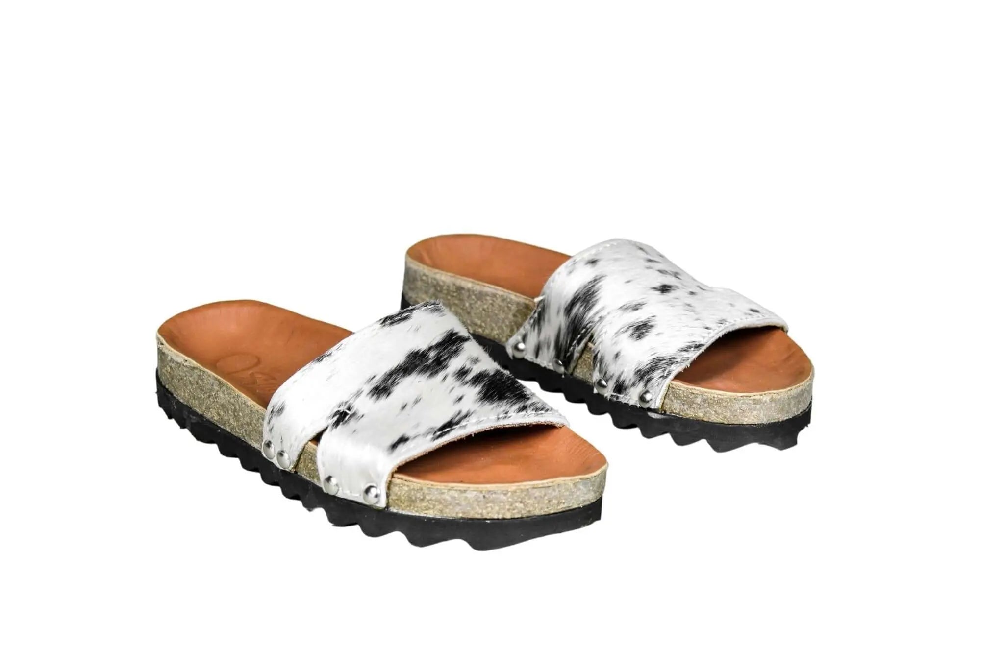 Tara Cowhide Slides Sandals - Size 5 - Women's Western Wear