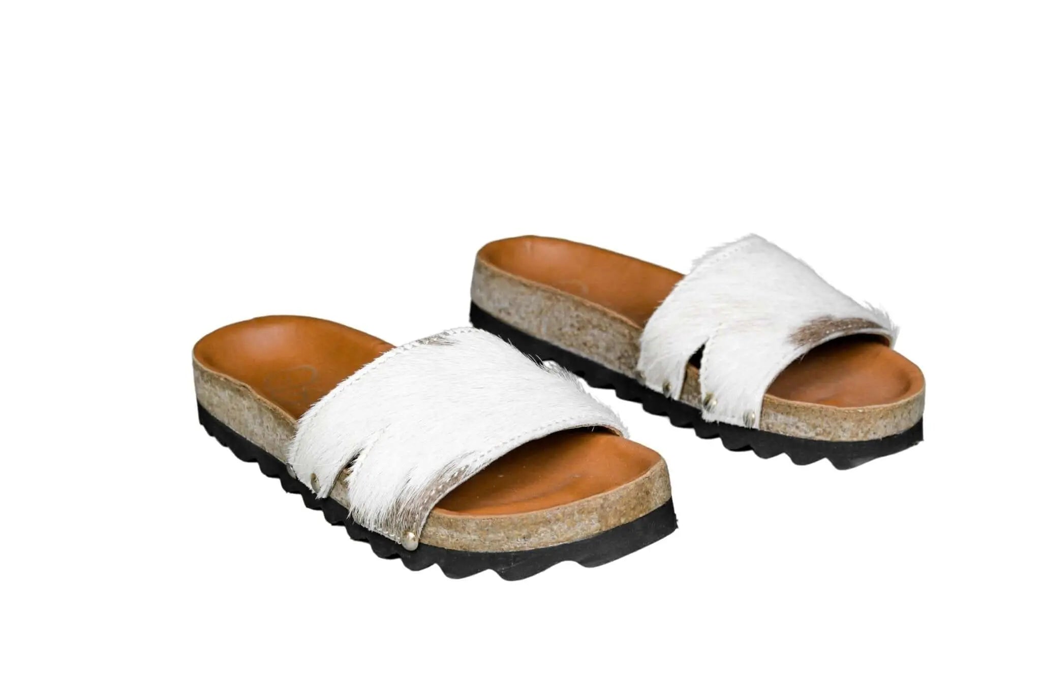 Tara Cowhide Slides Sandals - Size 7 - Women's Western Wear