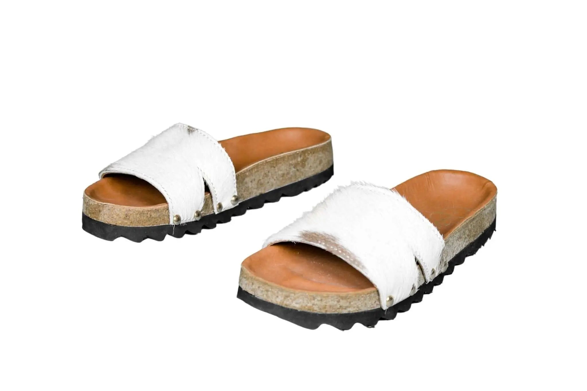 Tara Cowhide Slides Sandals - Size 7 - Women's Western Wear