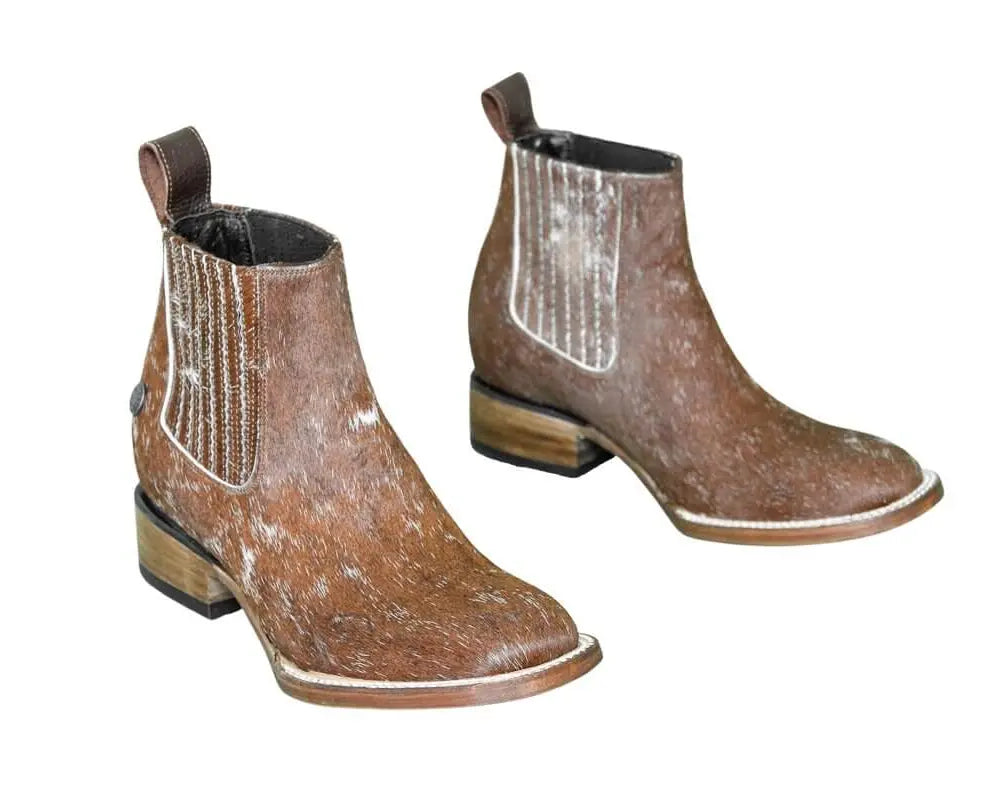 Aurora Cowhide Boots – Size 6.5 – Handmade Western Boots for Women