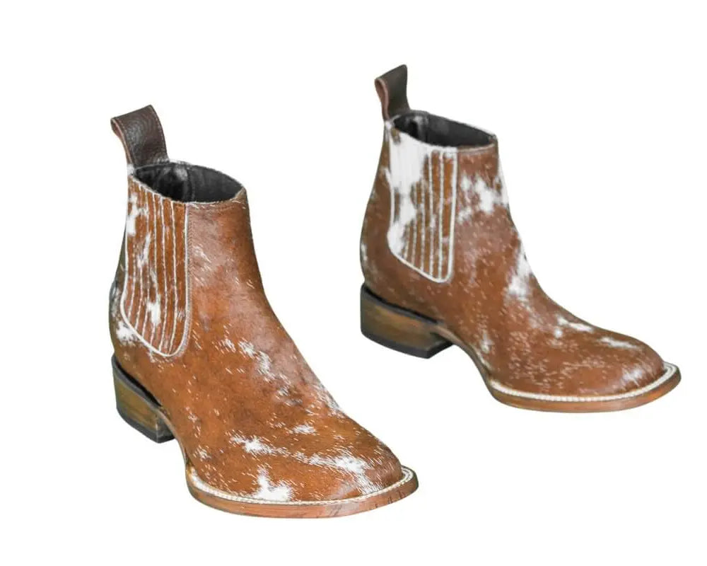 Aurora Cowhide Boots – Size 7 – Handmade Western Boots for Women