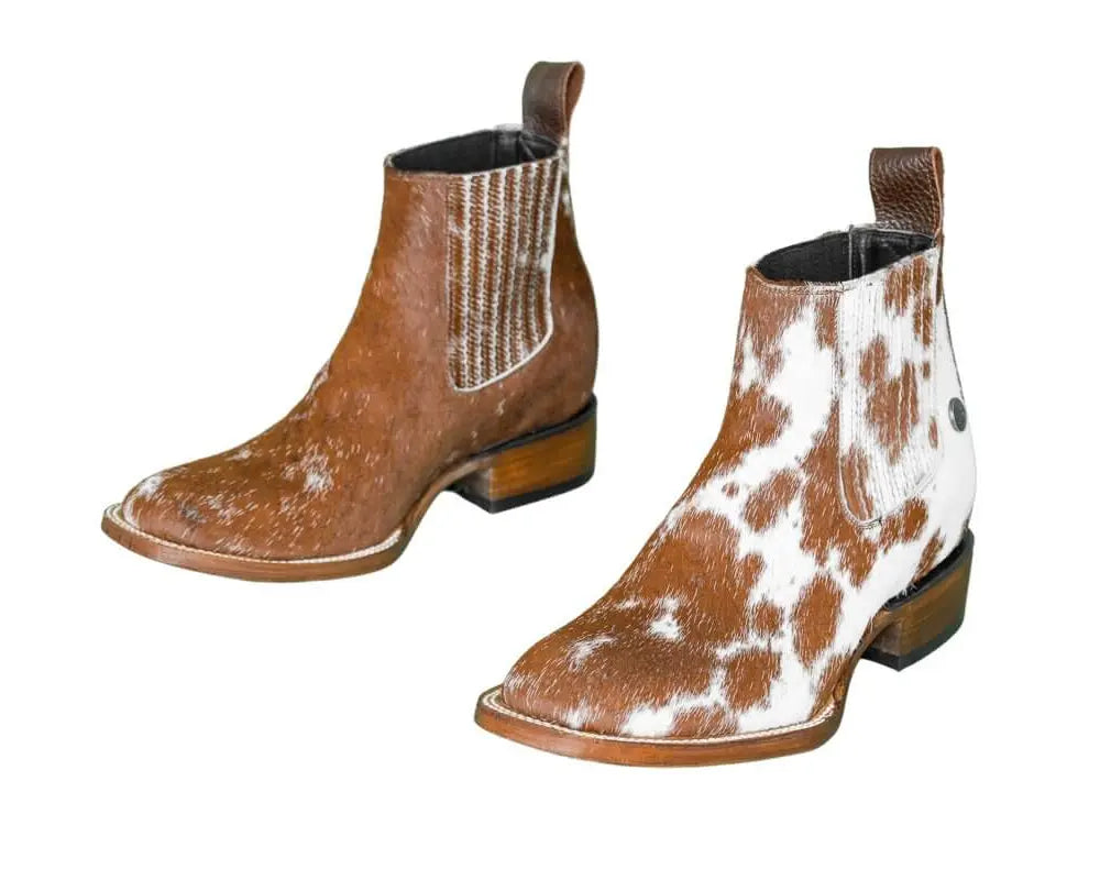 Aurora Cowhide Boots – Size 7 – Handmade Western Boots for Women