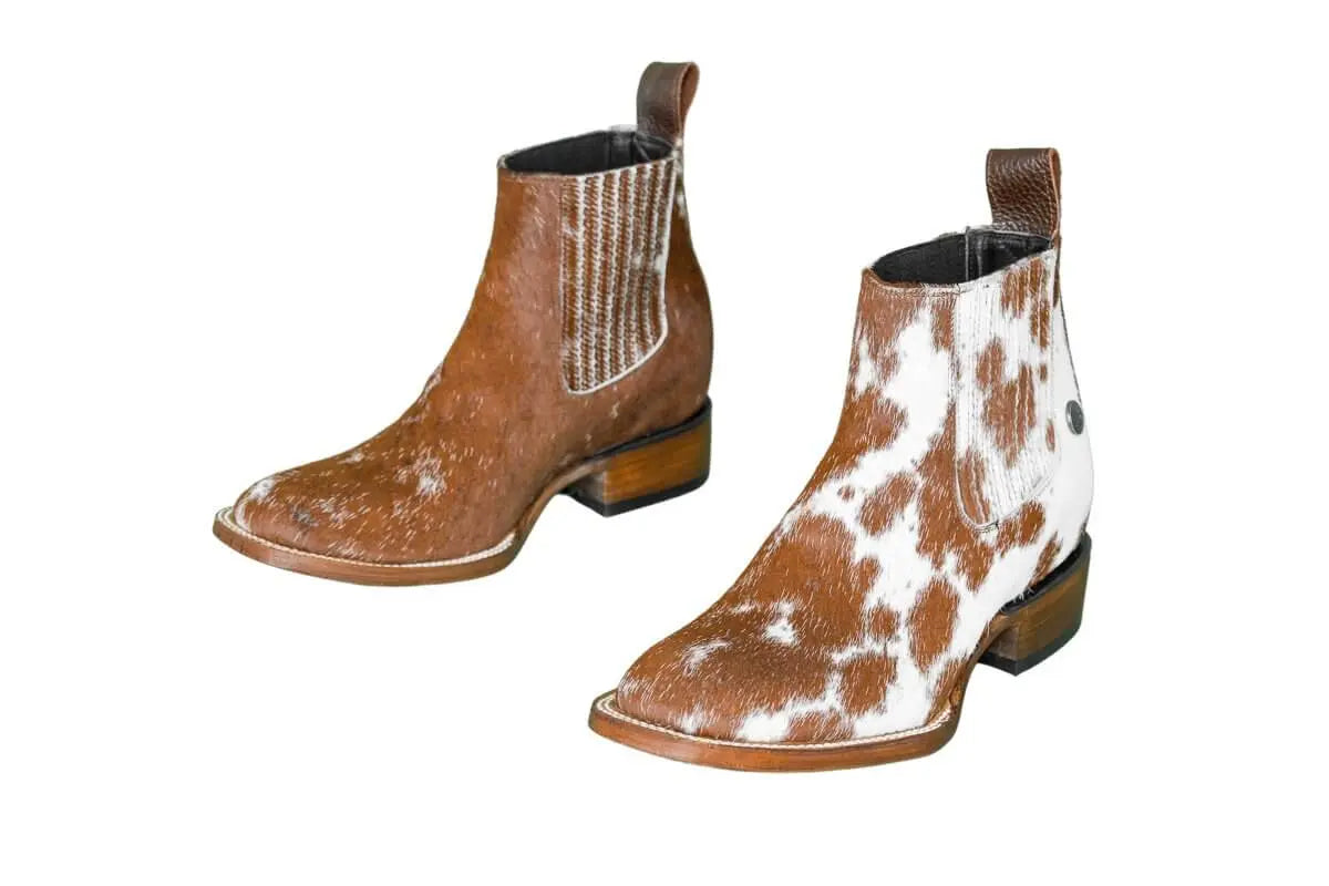 Aurora Cowhide Boots – Size 7 – Handmade Western Boots for Women
