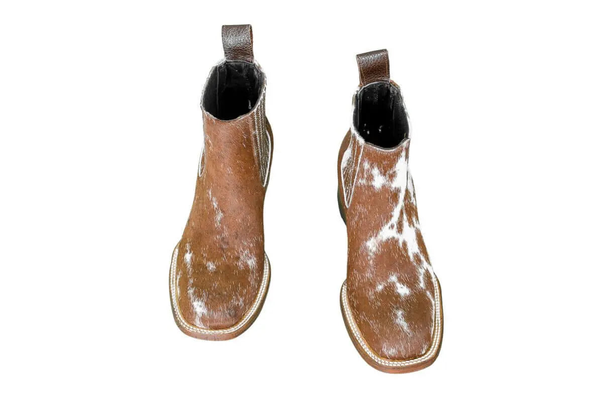 Aurora Cowhide Boots – Size 7 – Handmade Western Boots for Women