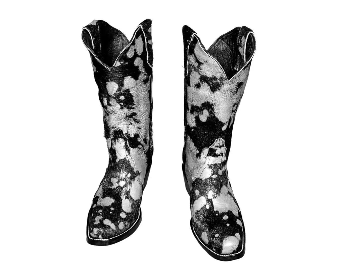 Carmen Tall Cowhide Boots – Hair-on Hide – Size 6.5 – Handmade Western Boots for Women