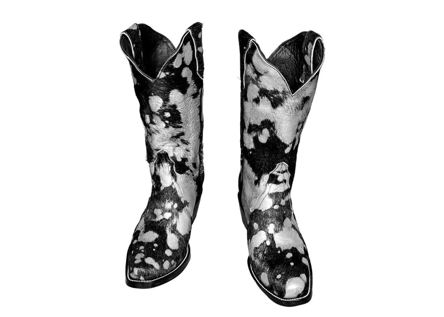 Carmen Tall Cowhide Boots – Hair-on Hide – Size 6.5 – Handmade Western Boots for Women