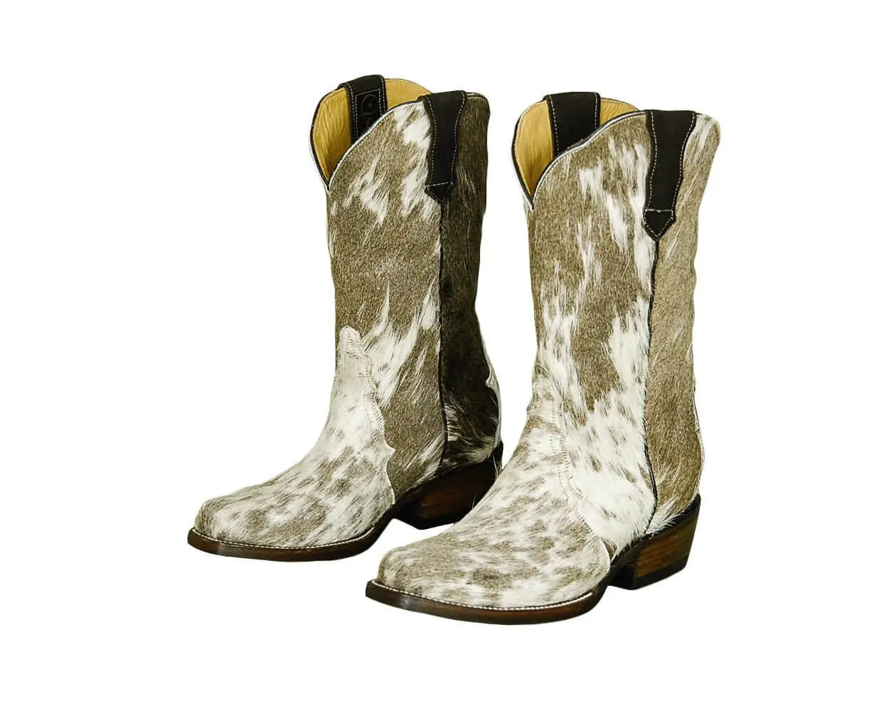 Carmen Tall Cowhide Boots – Hair-on Hide – Size 6.5 – Handmade Western Boots for Women