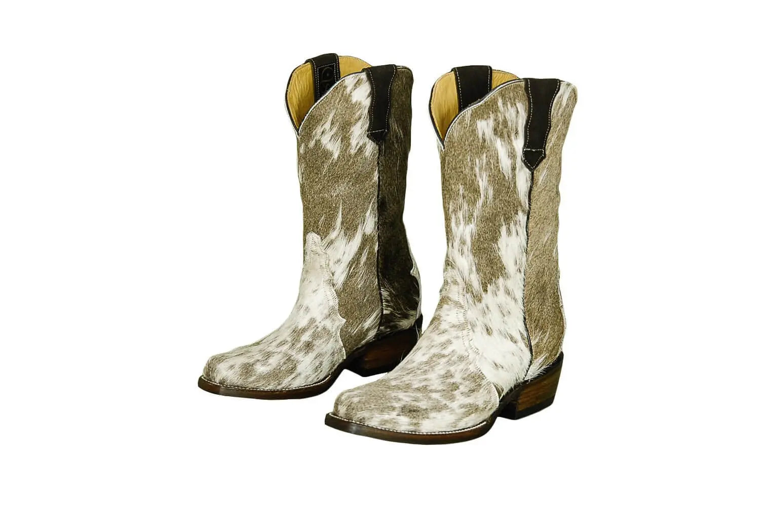 Carmen Tall Cowhide Boots – Hair-on Hide – Size 6.5 – Handmade Western Boots for Women