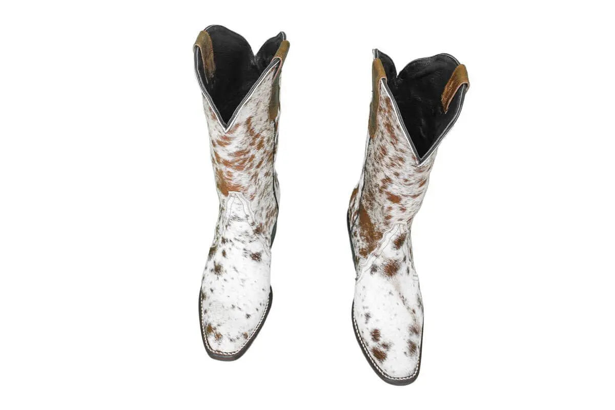 Carmen Tall Cowhide Boots – Hair-on Hide – Size 6.5 – Handmade Western Boots for Women