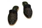 The Georgette Black Cowhide Mules - Women's Western Wear