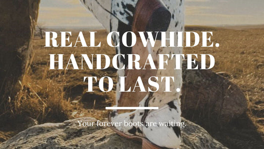 real cowhide, handcrafted to last