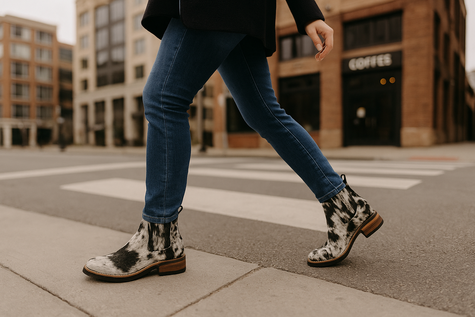 aurora city sole cowhide boots for everyday