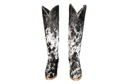 The Lorraine Knee - High Cowhide Boots – Hair - on Hide – Size 8.5 US - Stiefeld Boots