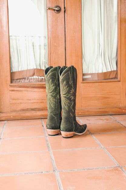 The Lorraine Knee-high Boots - Olive