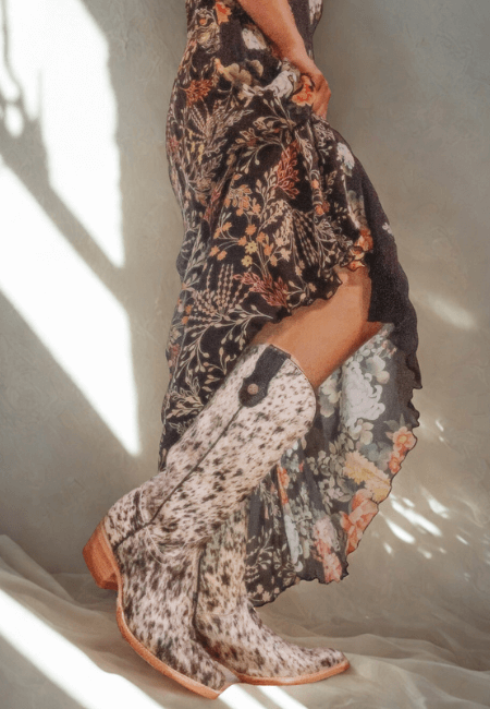 The Dakota Tall Cowhide Snip Boots