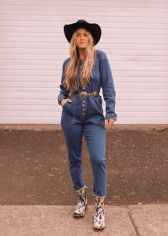 Aurora Cowhide boots for cowgirls