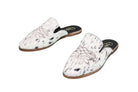 Abby Cowhide Mules – Hair-on Hide – Size 10 – Side View