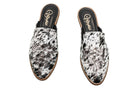 Abby Cowhide Mules – Hair-on Hide – Size 11 – Side View