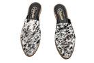 Abby Cowhide Mules – Hair-on Hide – Size 11 – Side View